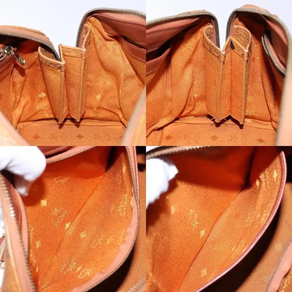 MCM Logogram Visetos Handbag Brown